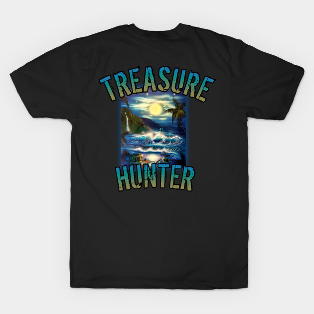 Treasure hunter metal detecting treasure hunting by Coreoceanart